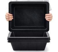 Sadnyy 3 bandejas de goma para alimentación de caballos, bandeja de alimentación de goma, gran utilidad, alimentador de caballos para cabras, caballos, ganado, alimentación de animales (7.39 cuartos