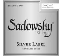 Sadowsky Silver Label - Juego de cuerdas para bajo, acero inoxidable, escala larga (86.36 cm), 4 cuerdas, .040-.100
