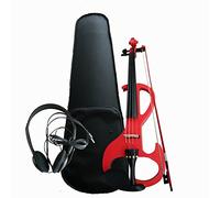 SADPRKR Alto rendimiento de violín electrónico rojo, instrumento de violín electroacústico