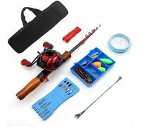 SADPRKR Juego de caña de pescar ultra corta UL ajustable para carretera, boca de caballo, rayas blancas, agua dulce, peces pequeños, carbono, multiusos, caña de pescar