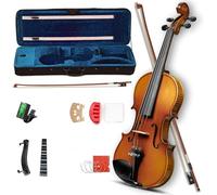SADPRKR Juego de tamaño completo violín de sonido original de madera maciza de abeto, violín de arce, violín de ébano mayor, juego de nivel básico