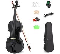 SADPRKR Juego de violín 4/4 de tamaño completo para adultos, para principiantes, soporte de hombro, Luo Qin, arco, afinador, cuerdas de puente adicionales