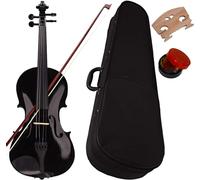 SADPRKR Juego de violín acústico, violín para principiantes, kit de iniciación de violín vintage de madera maciza con funda de transporte, arco y colofonia