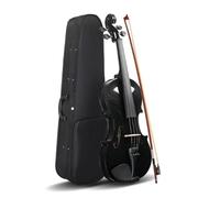 SADPRKR Juego de violín de madera natural, adecuado para principiantes y estudiantes, con caja, arco y cuerdas