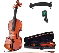 SADPRKR Juego de violín junior, juego de violín de tamaño completo, adecuado para niños y adultos, equipado con una tapa dura, arco, puente, colofonia, soporte de hombro
