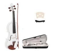 SADPRKR Kit de violín de madera natural para principiantes, para estudiantes, con caja, colofonia, soporte para hombro, lazo, cuerda