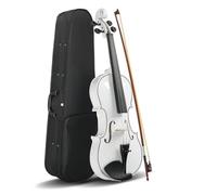 SADPRKR Kit de violín de madera natural para principiantes, para estudiantes, con caja, colofonia, soporte para hombro, lazo, cuerda