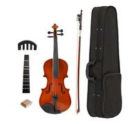 SADPRKR Kit de violín principiante para principiantes, estudiante, con caja, colofonia, soporte de hombro, arco, cuerda