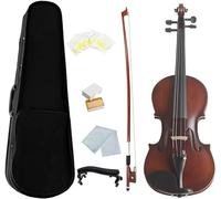 SADPRKR Violín 1/2 violín panel de madera maciza juego de 4 cuerdas (caja de cinturón) (color: madera)