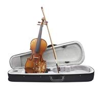 SADPRKR Violín con patrón artesanal de color natural para principiantes y adultos que tocan instrumentos de cuerda de violín de madera maciza