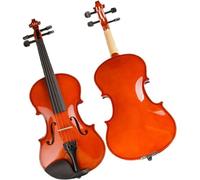 SADPRKR Violín estudiante brillante marrón oscuro violín arce panel lateral trasero principiantes tocando instrumentos musicales con caja violín adulto