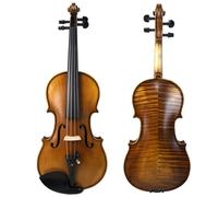 SADPRKR Violín hecho a mano con patrón de tigre de madera maciza para principiantes, examen de entrada profesional, tocar para niños, violín de práctica para principiantes