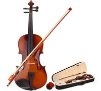 SADPRKR Violín, kit de iniciación de violín acústico satinado de madera natural con estuche, arco, colofonia para estudiantes principiantes