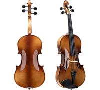 SADPRKR Violín para adultos y niños, juego de violín acústico de madera maciza para principiantes, equipado con tapa dura, arco, puente, cuerdas