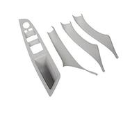 SADQRG Botones Elevación Vidrio Ventana Coche Accesorios Interiores Panel Puerta Estilo Proteger Pegatinas Cubierta para 5 Series F10 F18 Puerta Manija Interior Coche(Grey)