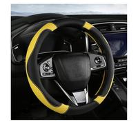 SADQRG Cubre Volante Cubiertas Volante Cuero PU Accesorios Interiores 37-38cm para CRV para HRV para Odyssey para Accord para City para Civic(Amarillo)