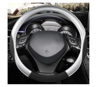 SADQRG Cubre Volante Fibra de Carbono + Protector de Cuero para Volante de Coche Deportivo para Toyota, para CHR, para C-HR, Accesorios para automóviles(Gris)