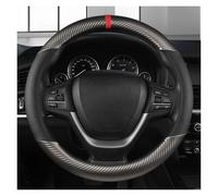 SADQRG Cubre Volante Protector de Cuero Fibra Carbono para Volante Coche, 38cm, para E38 E39 E46 X3 X5 Z3 Z4 Serie 1/3/5/7(Gris)
