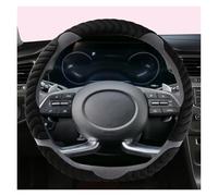 SADQRG Cubre Volante Protector Felpa Forma D para Volante Coche, Accesorios para Coche, para Hyundai, para Creta II, 2021, 2022, Invierno(Gris)