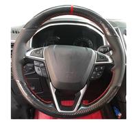 SADQRG Cubre Volante Protector para Volante Coche Costura Mano Trenzada Gamuza Negra para Mondeo para Fusion 2013-2019 para Edge 2015-2019(9)