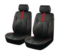SADQRG Funda Asiento Coche para Citroen C3 Fundas Asiento Coche Cuero PU Universales Impermeables Accesorios Interiores Coche(2Pcs Red)