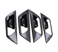 SADQRG Interior Fibra Carbono para Peugeot 3008 GT 2017 2018 Manija Puerta Cubierta Pestillo Embellecedor Panel Calcomanías Accesorios Coche Puerta Manija Interior Coche