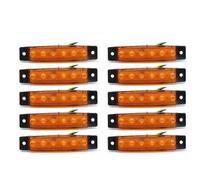 SADQRG Intermitente Lateral Luces Posición Laterales Coche 12/24 V, 6 LED Intermitentes Universales Remolques Camiones Furgonetas Autobuses Intermitentes laterales(Amarillo)