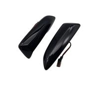 SADQRG Intermitente Secuencial LED Con Luz De Señalización Lateral Dinámica Para Opel Para Astra J 2009-2015 Y Para Opel Para Astra K 2015-2019 Luces Giro Indicadoras(Smoked Black)
