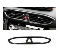SADQRG Panel Interior Embellecedor De Salida Aire Central Delantera ABS para Hyundai para Santafe 2019-2022 Diseño Fibra Carbono Pegatinas Decorativas Coche