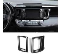 SADQRG Panel Interior Juego De 2 Pegatinas para Marco Salida Aire Consola Central Salpicadero Coche para Toyota para RAV4 2013-2019 Pegatinas Decorativas Coche(Carbon Pattern)