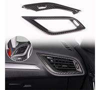 SADQRG Panel Interior Marco Salida Ventilación Aire Acondicionado Lateral Consola Central para para Serie 1 2 para F40 F44 2020-2024 Pegatinas Decorativas Coche(Carbon Texture)