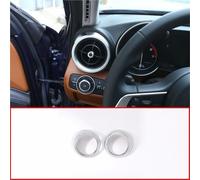 SADQRG Panel Interior para Alfa para Romeo para Giulia 2 Piezas ABS Cromado Cubierta Salida Ventilación Aire Acondicionado Lateral Pegatinas Decorativas Coche