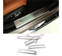 SADQRG Panel Interior para Jaguar para XFL 2017-2021 Pedal Acero Inoxidable Coche Placa Umbral Puerta Tira Interior Incorporada Pegatinas Decorativas Coche(Plata)