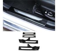 SADQRG Panel Interior para Jaguar para XFL 2017-2021 Pedal Acero Inoxidable Coche Placa Umbral Puerta Tira Interior Incorporada Pegatinas Decorativas Coche(Negro)