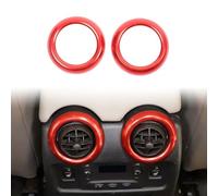 SADQRG Panel Interior Pegatina Decorativa Salida Aire Trasera Coche Aleación Aluminio Color Plateado Rojo para Hummer para H2 2003-2007 Pegatinas Decorativas Coche(Rojo)