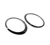 SADQRG Para Para Mini Para Cooper 2007-2015 R55 R56 R57 R58 R59 Anillo Embellecedor Faro Izquierdo O Derecho ABS Cromado Plateado Juego Reparación Faro(Negro brillante)