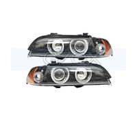 SADQRG Para Serie 5 E39 1997-2003 Faro Delantero Luz Señal Giro Un Par Parachoques Juego Reparación Faro(Yellow 1 Pair)