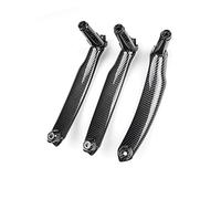 SADQRG Reemplazo Ajuste Manija Extracción Color Fibra Carbono para E70 X5 E71 E72 X6 2007-2013 Reposabrazos Puerta Interior Derecha Izquierda Coche Puerta Manija Interior Coche(LHD3Pcs)