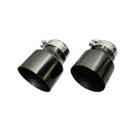 SADQRG Tubo Escape Coche 2 Piezas Punta Tubo Escape para F22 F23 M235i M240i F20 F21 M135i M140i F30 F31 M335i M340i F32 F33 F36 M435i M440i Tubo Escape Cola(2 Pcs ID 60MM Black)