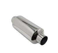 SADQRG Tubo Escape Coche Sistemas Escape Automóvil Silenciador Tubo Intermedio Universal Plata Acero Inoxidable Tamaño OD 51MM 57MM 63MM 70MM 76MM Tubo Escape Cola(Ength 500mm76MM)