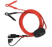 SAE Cable, Motorcycle Battery Charger Cord with Button, Fast Connect Adapter Cable, All-Weather Charging Connector for Car, Trailer, Lawn, Mower, Tractor, Maintenance, 12-24v