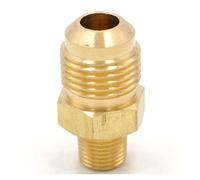 SAE Male 5/8"-18 UNF Fit Tube OD 3/8" - 1/8" NPT Male Brass SAE 45 Degree Pipe Fitting Connectors 1000PSI