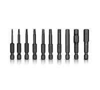 SAE/Metric Hex Head Allen Wrench Drill Bit Set 1/4 Inch Magnetic Screwdriver Bit Set 10Pcs(Metric)