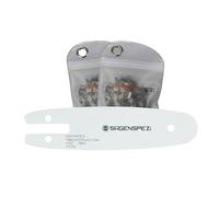 SÄGENSPEZI Juego de rieles guía de 158 mm, 0,3 pulgadas, 28 TG, 1,1 mm, incluye 2 cadenas aptas para Güde MK18-201-05 y Parkside PGHSA12