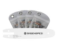 SÄGENSPEZI Juego de rieles guía de 192 mm 1/4" 38TG 1,1 mm incluye 4 cadenas aptas para Parkside PGHSA20