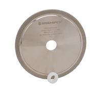 SÄGENSPEZI Muela de CBN de 145 × 22,23 × 3,2 mm - Muela afiladora profesional para cadenas estándar y de carburo, galvanizada, uso húmedo/seco, incluye adaptador de 12 mm