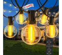 SAEIHGAE Guirnaldas Luces Exterior Jardin LED 15M/50ft G40 Bombillas LED Cadena de Luz Guirnaldas Luminosas Exteriores iP44 Impermeable Outdoor Garden Girnaldas con Mando a Distancia