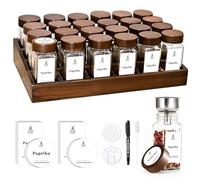 SAEIV Especiero Cajon,(24 x 120 ml) Botes Especias, Elegante Organizador Cocina, Organizador De Cocina