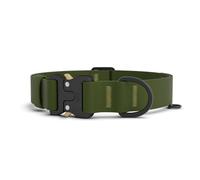 Säker Collar impermeable para perro - Collar ligero ajustable para perros grandes - Collar grande duradero de 1 pulgada con anillo en D de aluminio, cadena de margaritas y hebilla de liberación rápida