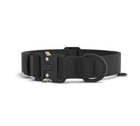 Säker Collar impermeable para perro, collares ligeros ajustables para perros grandes, collar grande duradero de 1 pulgada con anillo en D de aluminio, cadena de margaritas y hebilla de liberación